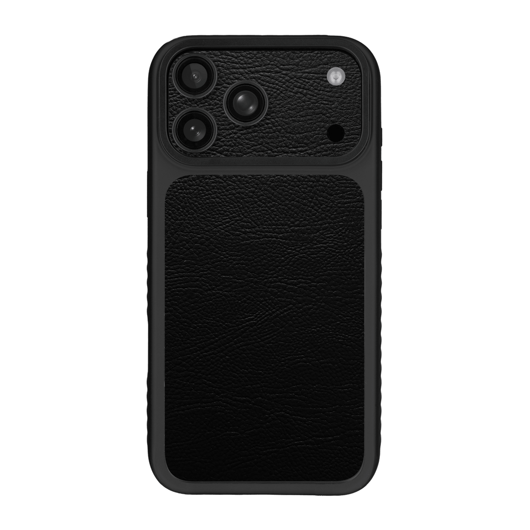 iPhone 17 PRO Qcaze Fusion Luxuria BLACK LEATHER Riders Case Skin Wrap Sticker Decal Cover Protector by QSKINZ | qskinz.com