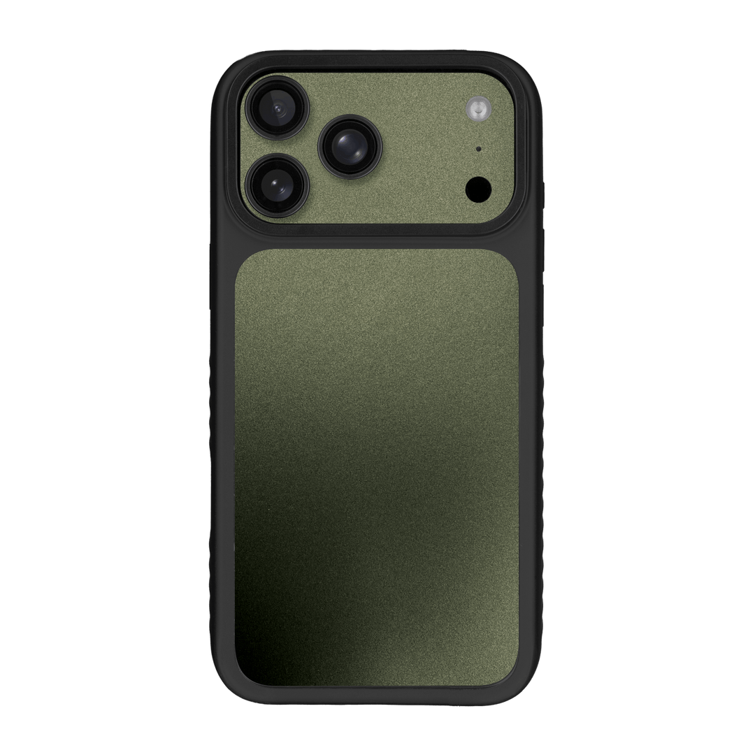 iPhone 17 PRO Qcaze Fusion Military Green Metallic Case Skin Wrap Sticker Decal Cover Protector by QSKINZ | qskinz.com