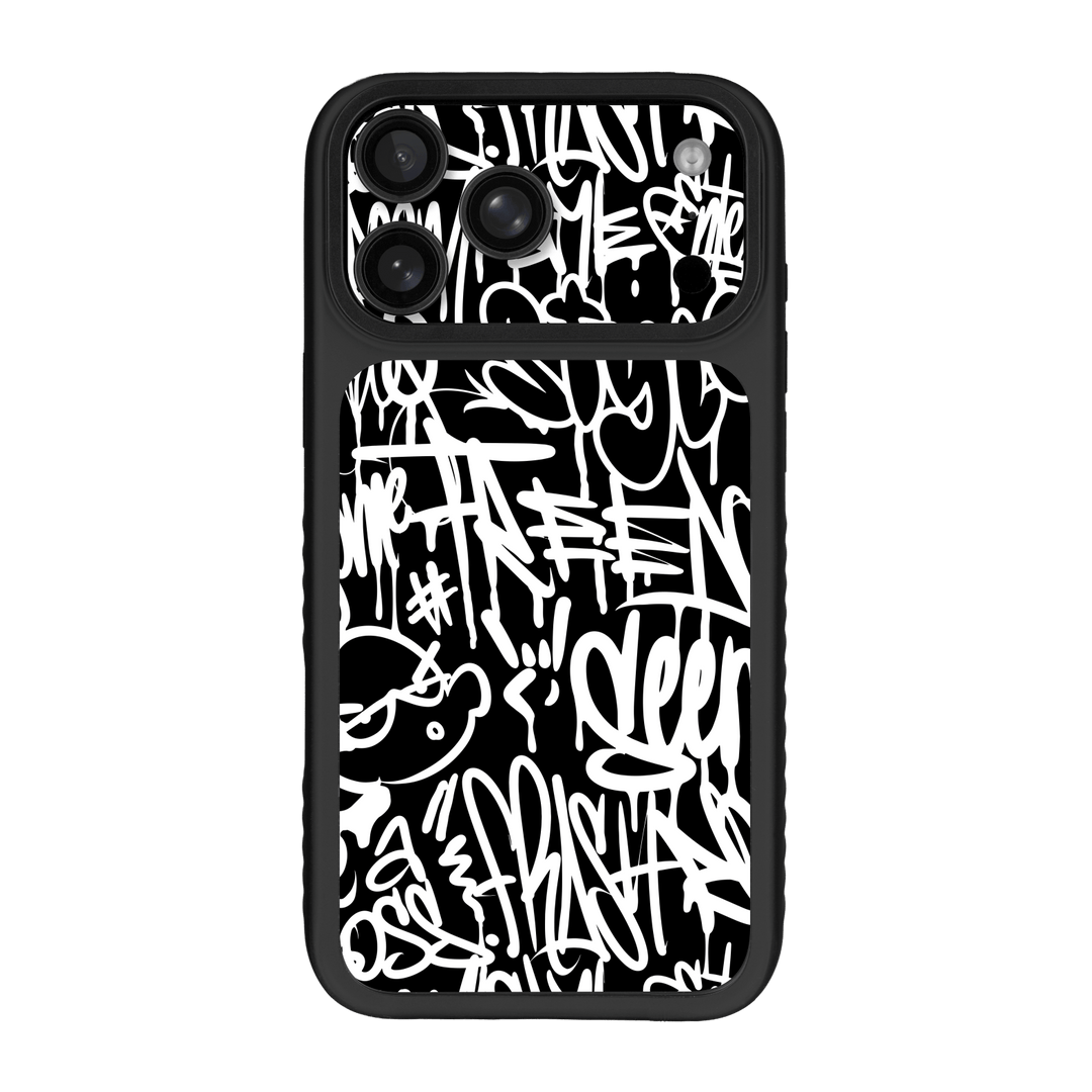 iPhone 17 PRO Qcaze Fusion Print Printed Custom SIGNATURE Monochrome Black and WhiteGraffiti Case Skin Wrap Sticker Decal Cover Protector by QSKINZ | qskinz.com