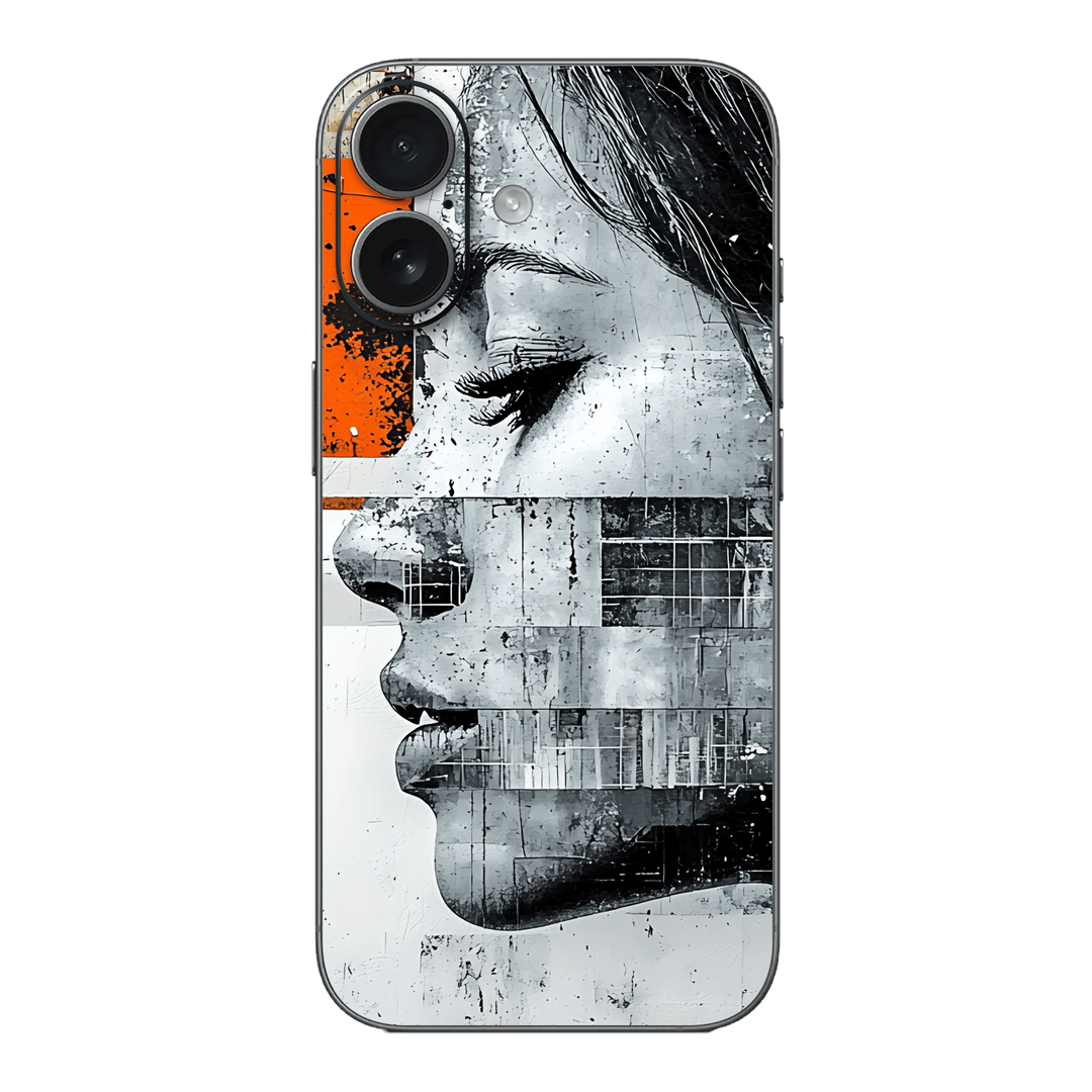 iPhone 17 Printed Custom SIGNATURE “Atelier Portrait” Monochrome Black & White Artistic Portrait Collage Skin Wrap Sticker Decal Cover Protector by QSKINZ | QSKINZ.COM
