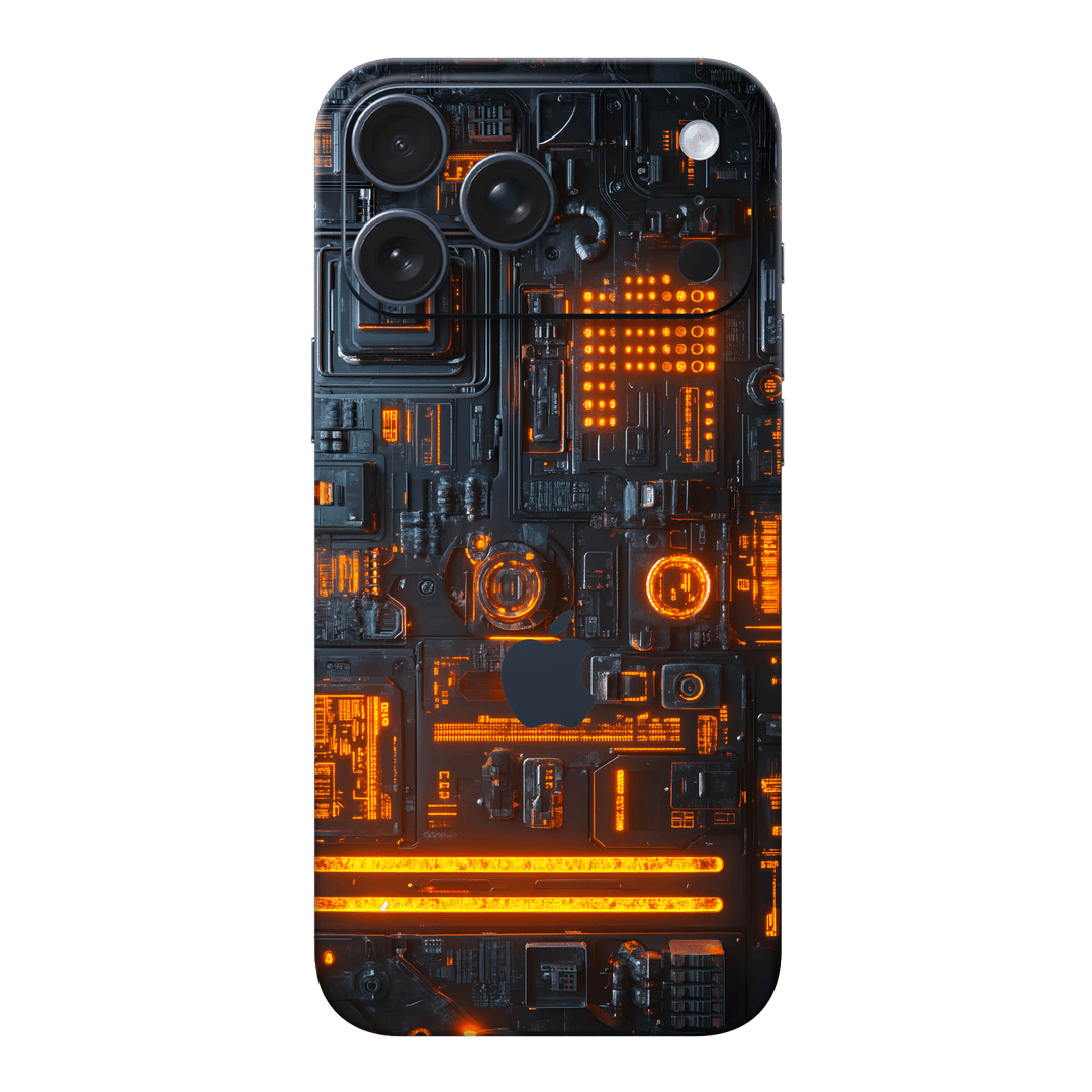 iPhone 17 Pro MAX Custom Printed SIGNATURE “Nexora” Orange Fire Technology Skin Wrap Sticker Decal Cover Protector by QSKINZ | QSKINZ.COM