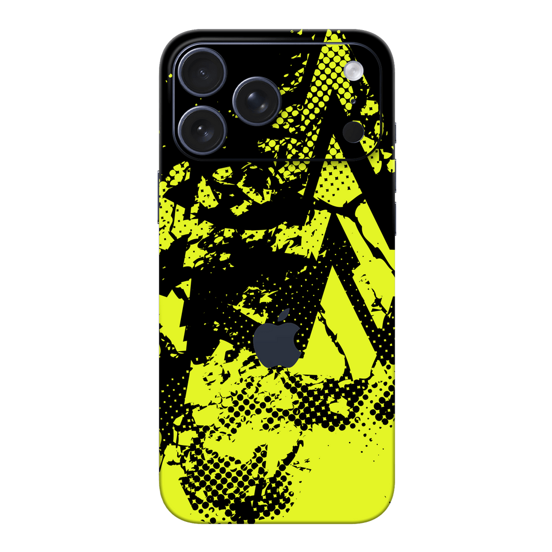 iPhone 17 Pro MAX Print Printed Custom SIGNATURE Grunge Yellow Green Trace Skin Wrap Sticker Decal Cover Protector by QSKINZ | QSKINZ.COM