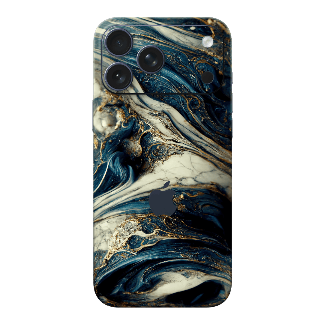 iPhone 17 Pro MAX Printed Custom SIGNATURE Agate Geode Naia Ocean Blue Stone Skin Wrap Sticker Decal Cover Protector by QSKINZ | qskinz.com