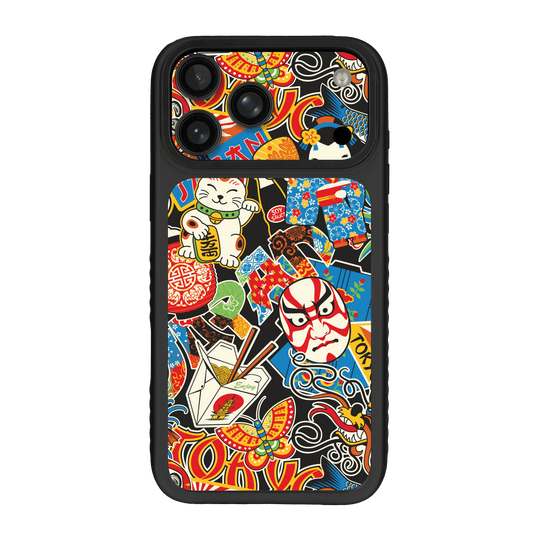 iPhone 17 Pro MAX Qcaze Fusion Custom Printed SIGNATURE “Manga Tokyo Maneki” Japanese Art Skin Wrap Sticker Decal Cover Protector by QSKINZ | QSKINZ.COM