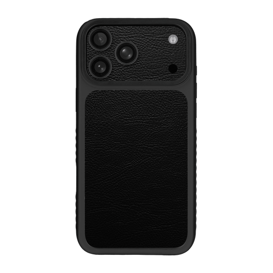 iPhone 17 Pro MAX Qcaze Fusion Luxuria BLACK LEATHER Riders Skin Wrap Sticker Decal Cover Protector CASE by QSKINZ | qskinz.com