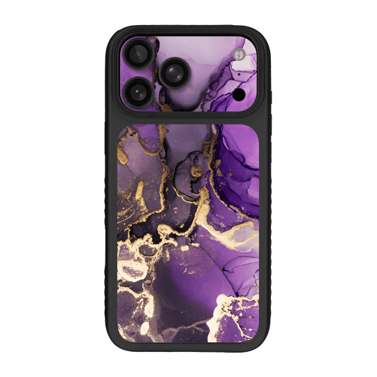 iPhone 17 Pro MAX Qcaze Fusion Print Printed Custom SIGNATURE AGATE GEODE Purple-Gold Skin Wrap Sticker Decal Cover CASE Protector by QSKINZ | qskinz.com