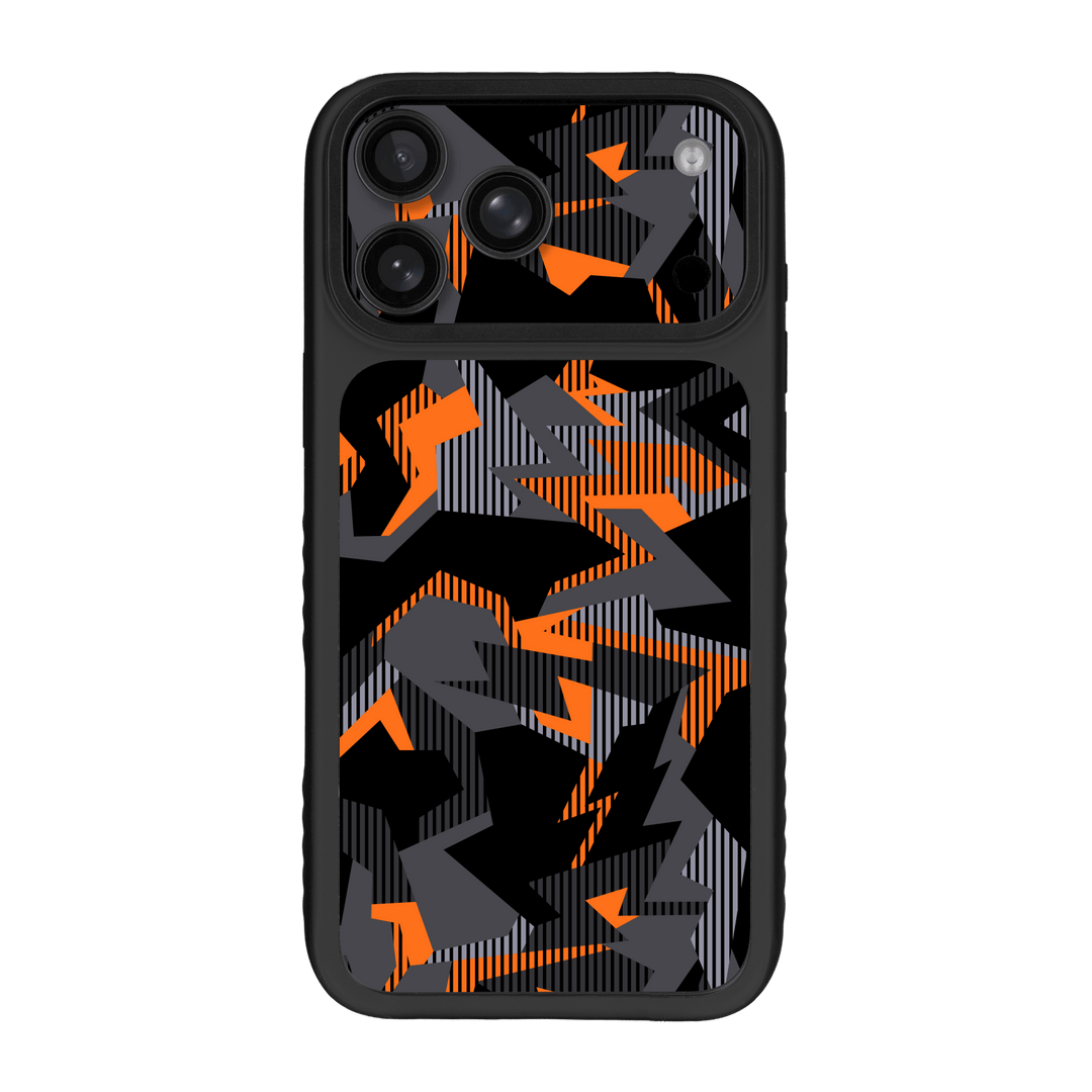 iPhone 17 Pro MAX Qcaze Fusion Print Printed Custom SIGNATURE Sharp-Edged Orange Camo Camouflage Skin Wrap Sticker Decal Cover CASE Protector by QSKINZ | qskinz.com