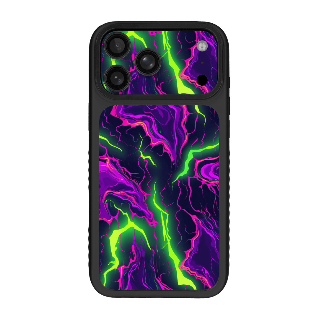 iPhone 17 Pro MAX Qcaze Fusion Print Printed Custom SIGNATURE Twisterra Twist Neon Purple Yellow Green Anime Skin Wrap Sticker Decal Cover CASE Protector by QSKINZ | QSKINZ.COM
