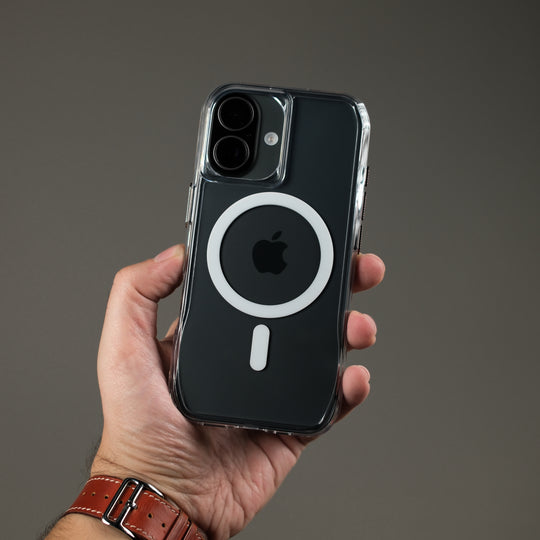 iPhone 17 Qcaze MIRAGE - the ultimate clear phone case hand