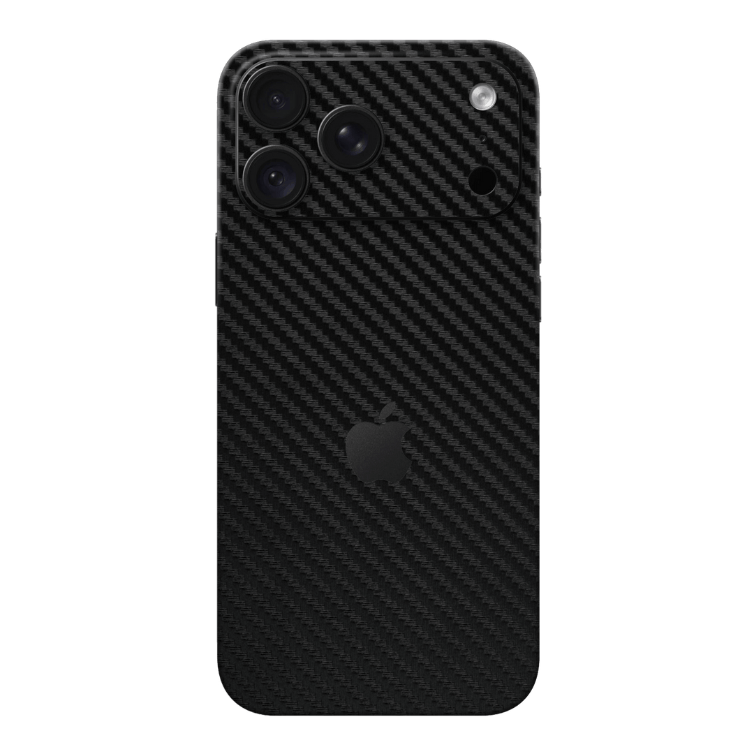 iPhone 18 PRO Black 3D Textured Carbon Fibre Fiber Skin Wrap Sticker Decal Cover Protector by QSKINZ | qskinz.com