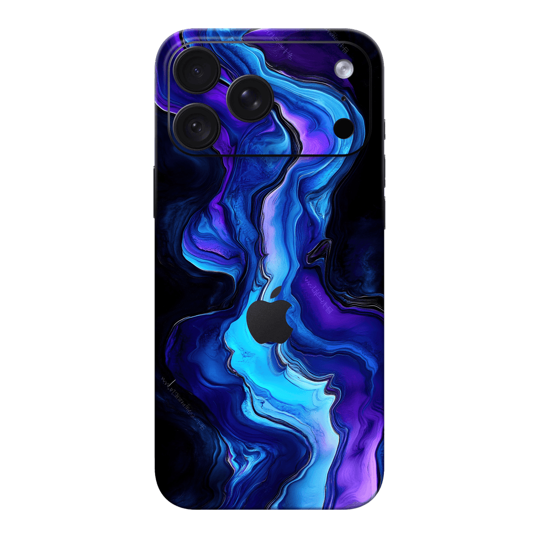 iPhone 18 PRO Custom Printed SIGNATURE “Agate Geode Blue Marble” Art Skin Wrap Sticker Decal Cover Protector by QSKINZ | QSKINZ.COM