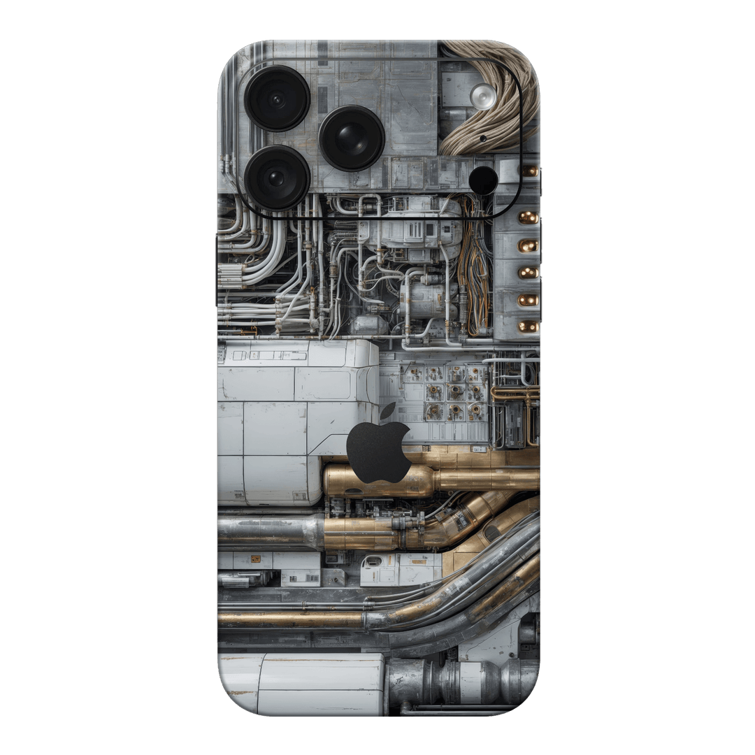 iPhone 18 PRO Custom Printed SIGNATURE “Industrial Metal Pipes” Skin Wrap Sticker Decal Cover Protector by QSKINZ | QSKINZ.COM