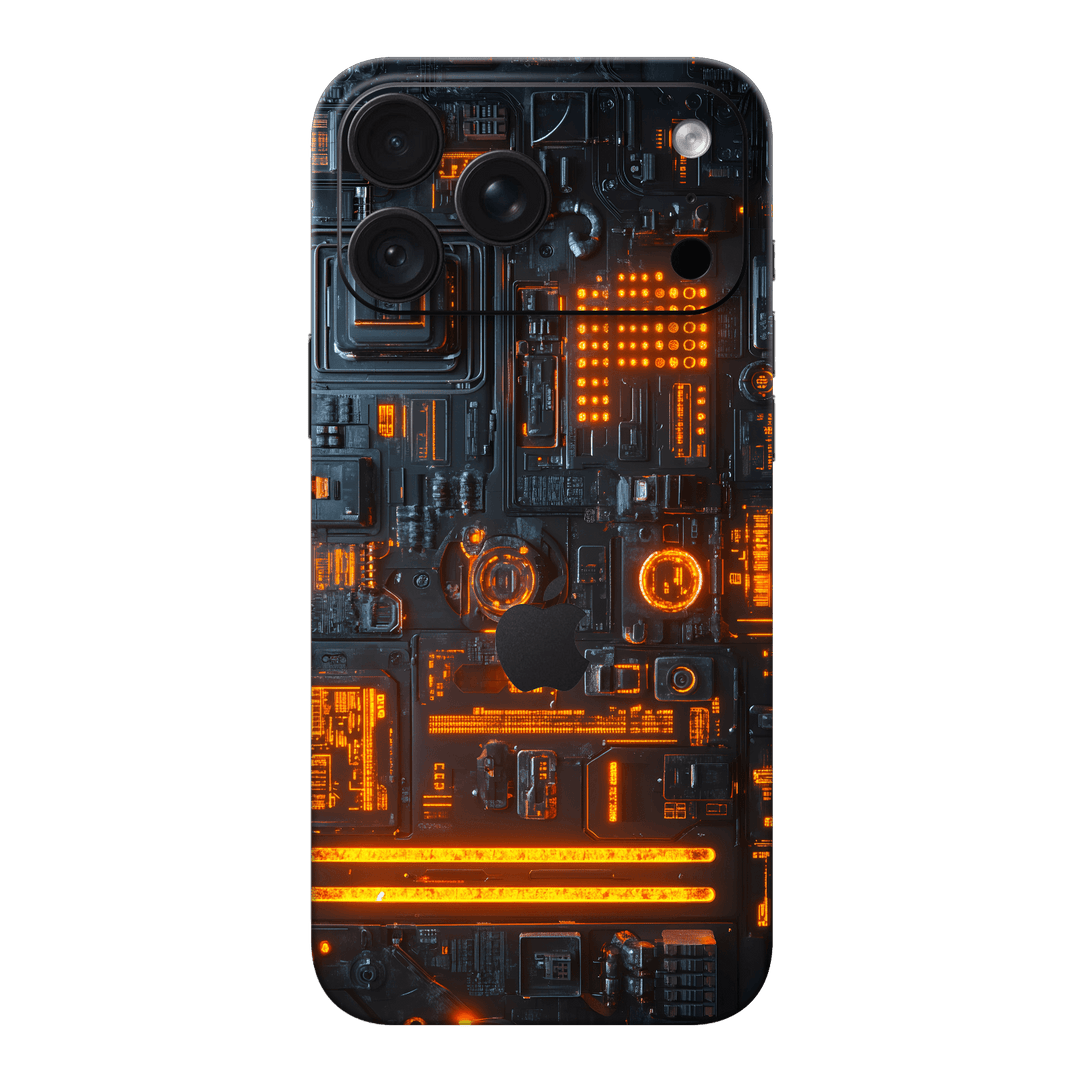 iPhone 18 PRO Custom Printed SIGNATURE “Nexora” Orange Fire Technology Skin Wrap Sticker Decal Cover Protector by QSKINZ | QSKINZ.COM
