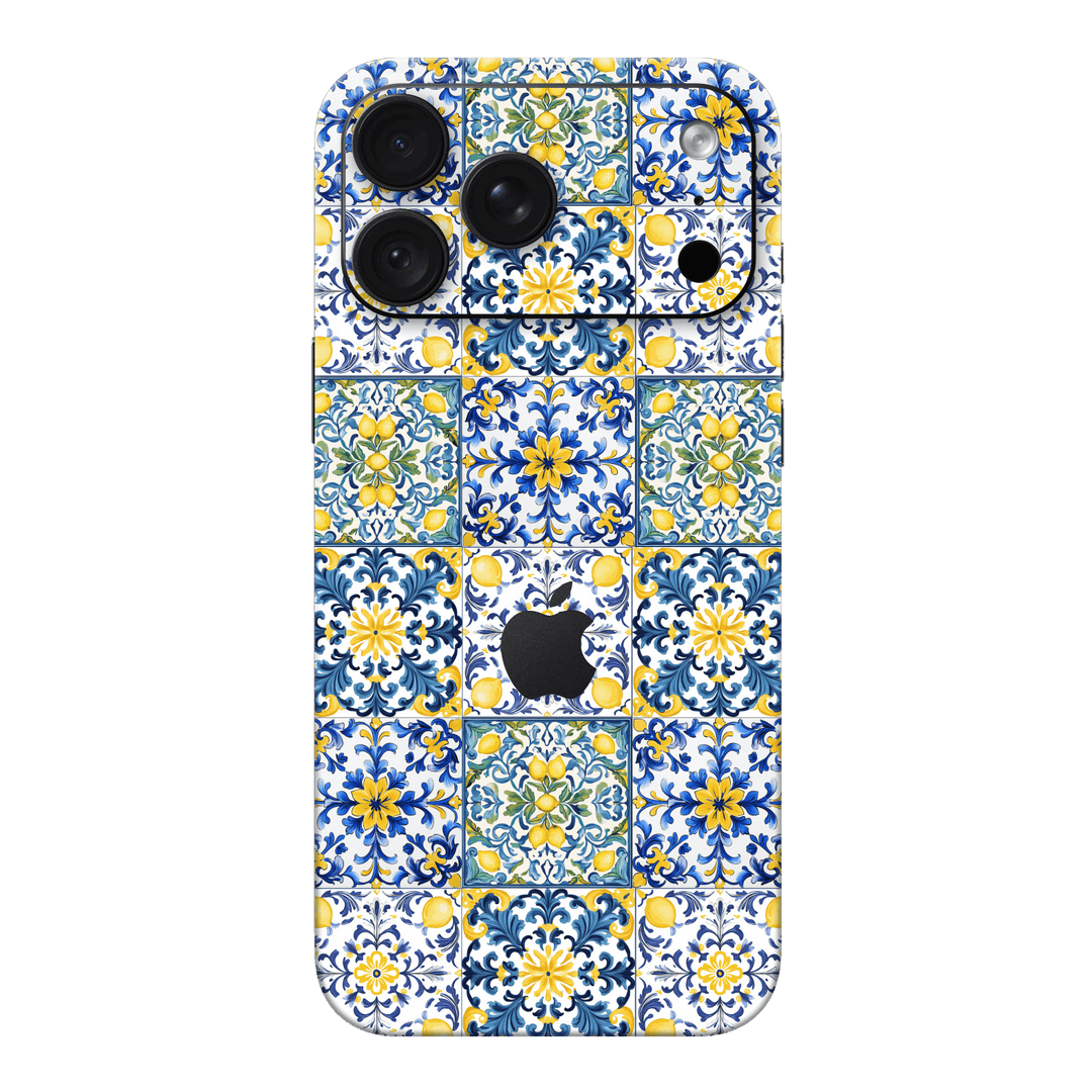 iPhone 18 PRO Custom Printed SIGNATURE “Tile d’Amalfi Coast” Ceramic Skin Wrap Sticker Decal Cover Protector by QSKINZ | QSKINZ.COM