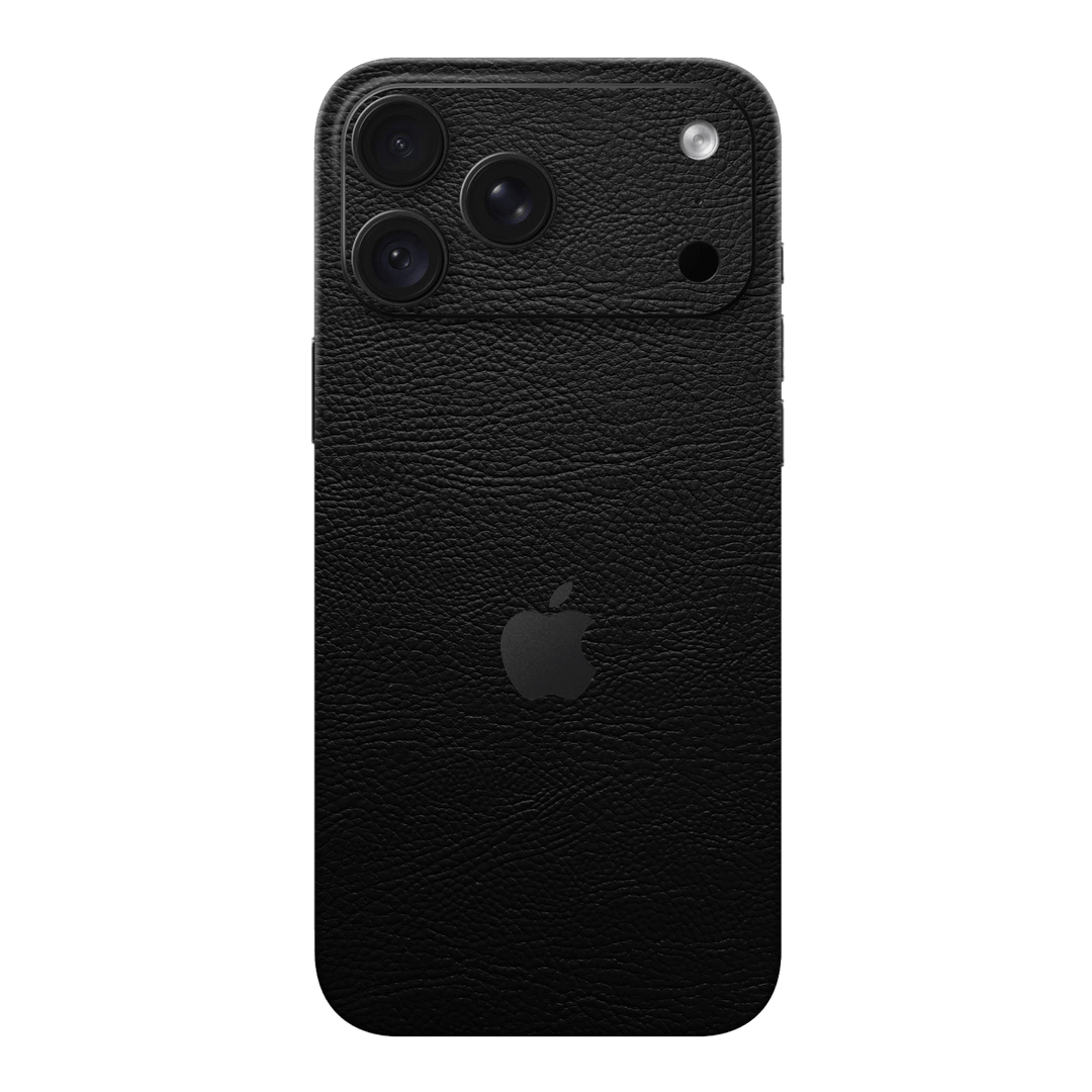 iPhone 18 PRO Luxuria BLACK LEATHER Riders Skin Wrap Sticker Decal Cover Protector by QSKINZ | qskinz.com