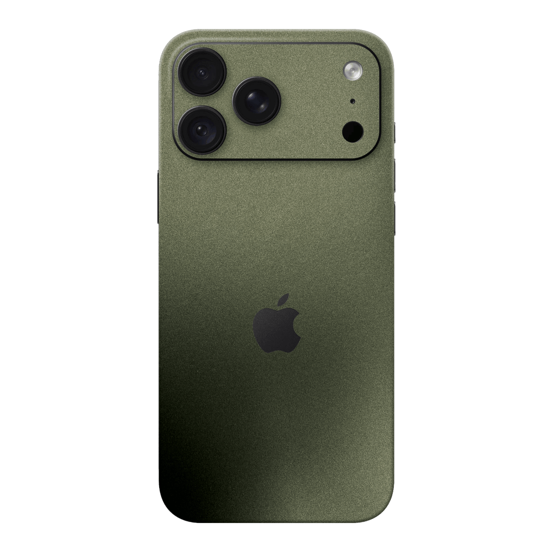iPhone 18 PRO Military Green Metallic Skin Wrap Sticker Decal Cover Protector by QSKINZ | qskinz.com