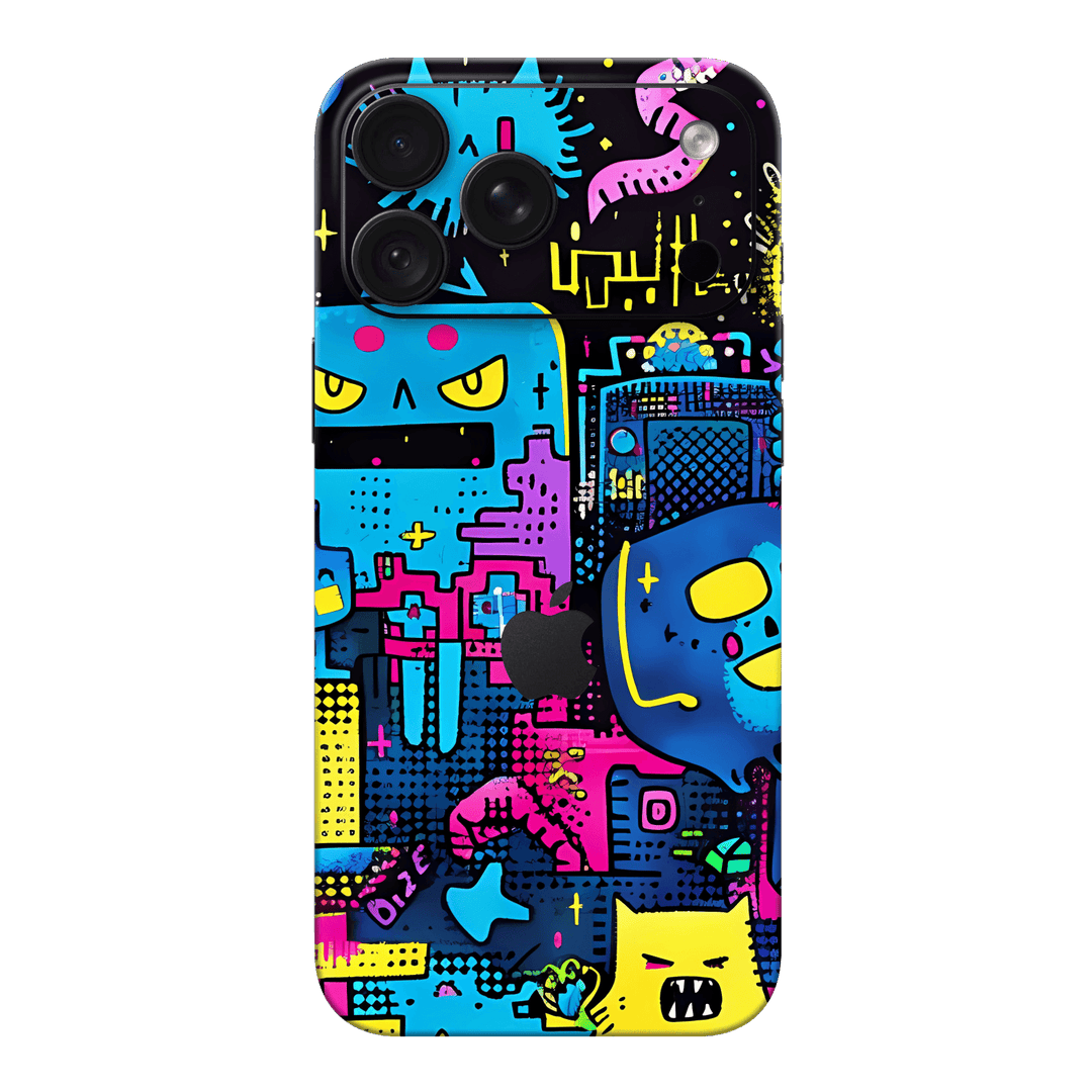 iPhone 18 PRO Print Printed Custom SIGNATURE Arcade Rave Gaming Gamer Pixel Skin Wrap Sticker Decal Cover Protector by QSKINZ | QSKINZ.COM