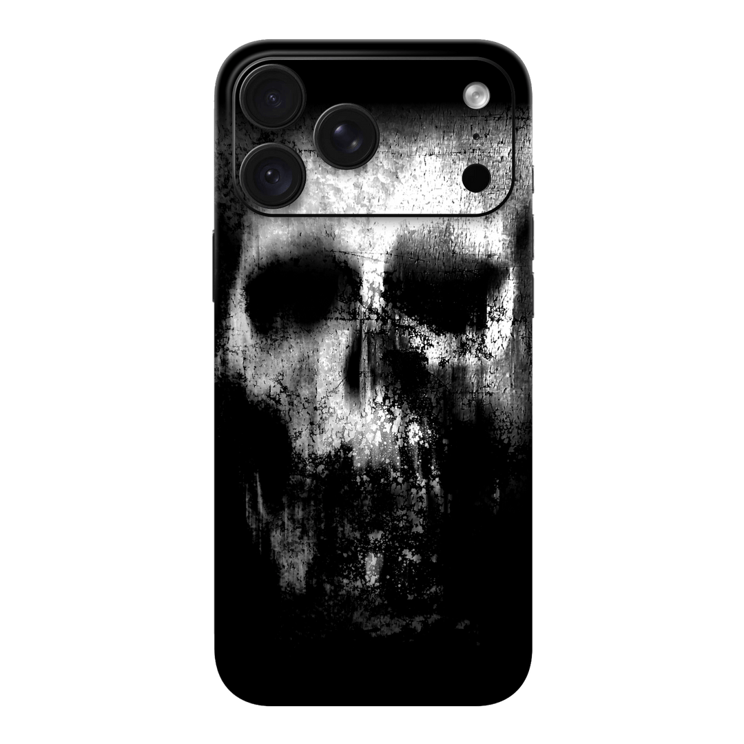 iPhone 18 PRO Print Printed Custom SIGNATURE Horror Black & White SKULL Skin, Wrap, Decal, Protector, Cover by QSKINZ | qskinz.com