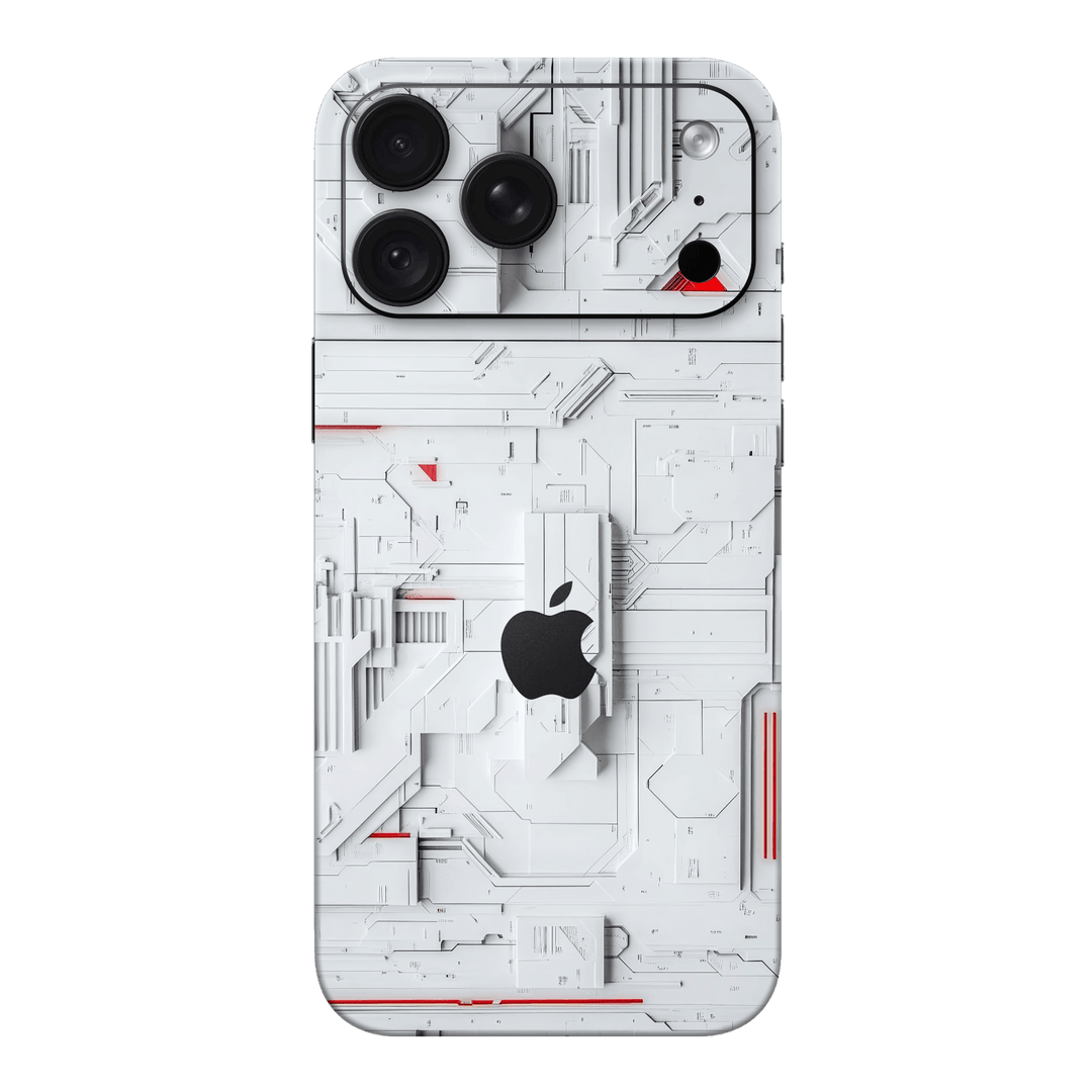 iPhone 18 PRO Print Printed Custom SIGNATURE Interstellar White Spaceship Skin Wrap Sticker Decal Cover Protector by QSKINZ | QSKINZ.COM