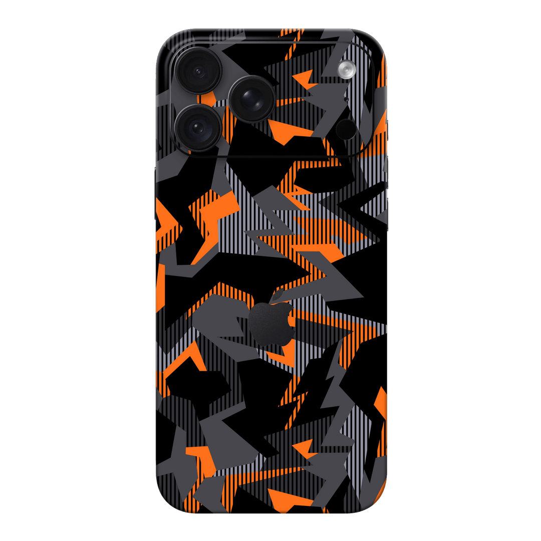 iPhone 18 PRO Print Printed Custom SIGNATURE Sharp-Edged Orange Camo Camouflage Skin Wrap Sticker Decal Cover Protector by QSKINZ | qskinz.com