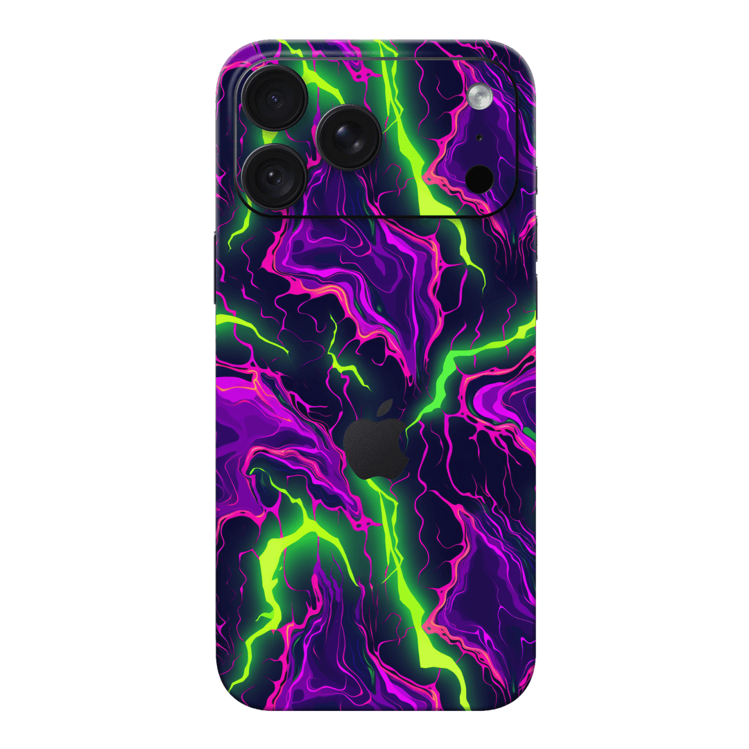 iPhone 18 PRO Print Printed Custom SIGNATURE Twisterra Twist Neon Purple Yellow Green Anime Skin Wrap Sticker Decal Cover Protector by QSKINZ | QSKINZ.COM