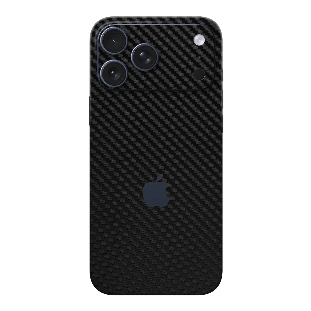 iPhone 18 Pro MAX Black 3D Textured Carbon Fibre Fiber Skin Wrap Sticker Decal Cover Protector by QSKINZ | qskinz.com