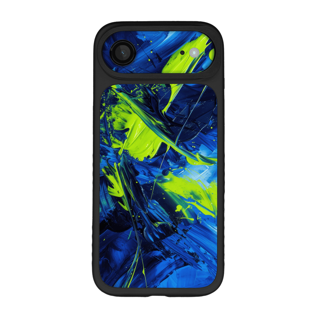 iPhone Air Qcaze Fusion Print Printed Custom SIGNATURE Glowquatic Neon Yellow Green Blue Case Skin Wrap Sticker Decal Cover Protector by QSKINZ | QSKINZ.COM