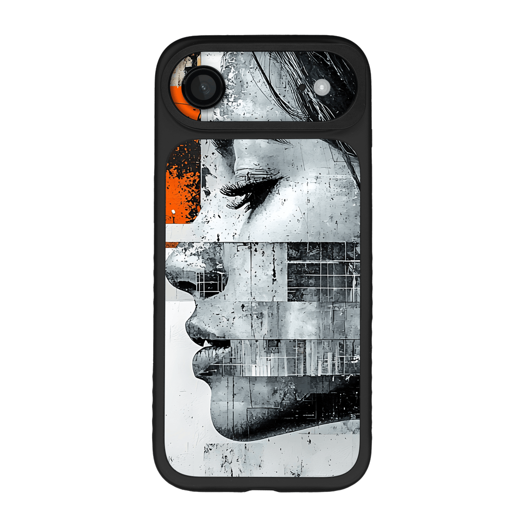 iPhone Air Qcaze Fusion Printed Custom SIGNATURE “Atelier Portrait” Monochrome Black & White Artistic Portrait Collage Case Skin Wrap Sticker Decal Cover Protector by QSKINZ | QSKINZ.COM