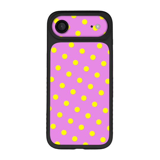 iPhone Air Qcaze Fusion Printed Custom SIGNATURE “Candy Polka Dot” Playful Pink & Yellow Polka Dot Case Skin Wrap Sticker Decal Cover Protector by QSKINZ | QSKINZ.COM