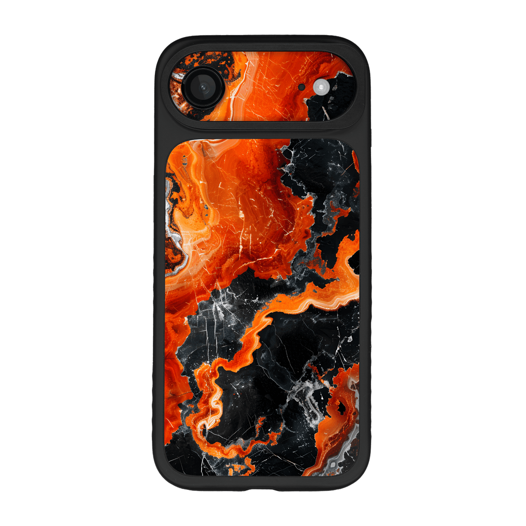 iPhone Air Qcaze Fusion Printed Custom SIGNATURE “Magmora” AI Lava Orange & Black Case Skin Wrap Sticker Decal Cover Protector by QSKINZ | QSKINZ.COM