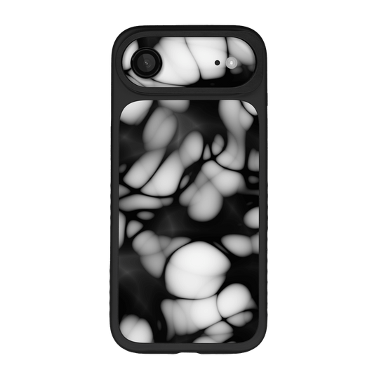 iPhone Air Qcaze Fusion Printed Custom SIGNATURE “Moonpebble” Monochrome Black & White Pebble Abstract Case Skin Wrap Sticker Decal Cover Protector by QSKINZ | QSKINZ.COM