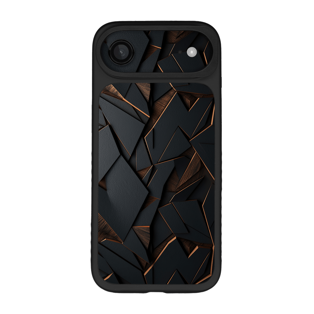 iPhone Air Qcaze Fusion Printed Custom SIGNATURE “Nightcore” Midnight Black & Bronze Geometric Case Skin Wrap Sticker Decal Cover Protector by QSKINZ | QSKINZ.COM