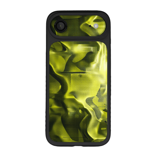 iPhone Air Qcaze Fusion Printed Custom SIGNATURE “Toxic Halftone” Neon Yellow-Green & Black Halftone Glitch Case Skin Wrap Sticker Decal Cover Protector by QSKINZ | QSKINZ.COM