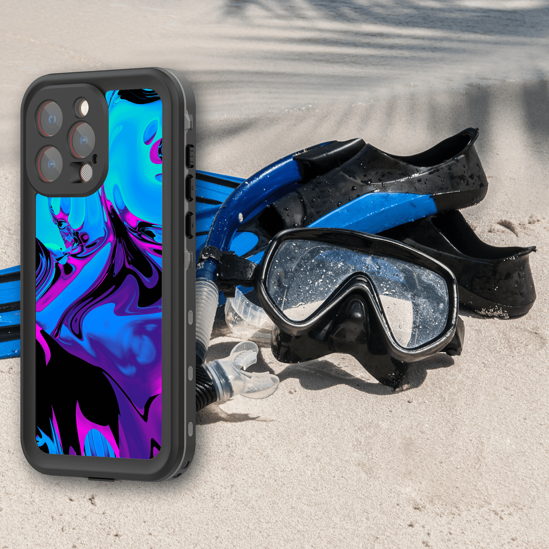 Waterproof Button Qskinz Waterproof Case for iPhone 15 Pro Max – IP68 & MagSafe – Qskinz™