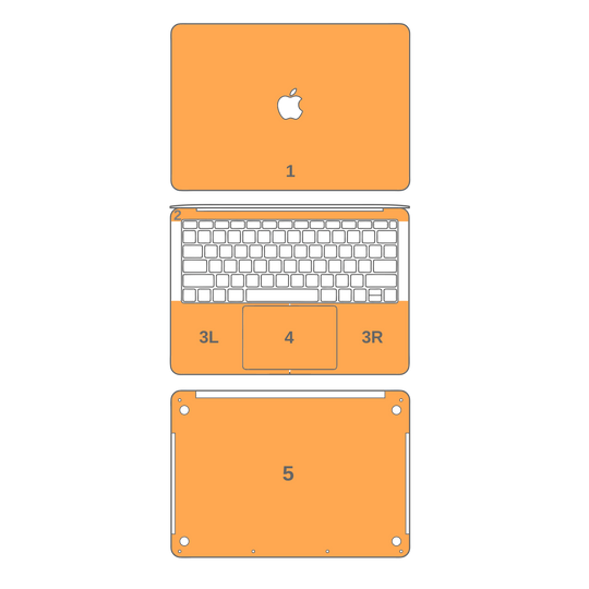 MacBook PRO 16" (2019) SIGNATURE Sharp-Edged Orange CAMO Skin