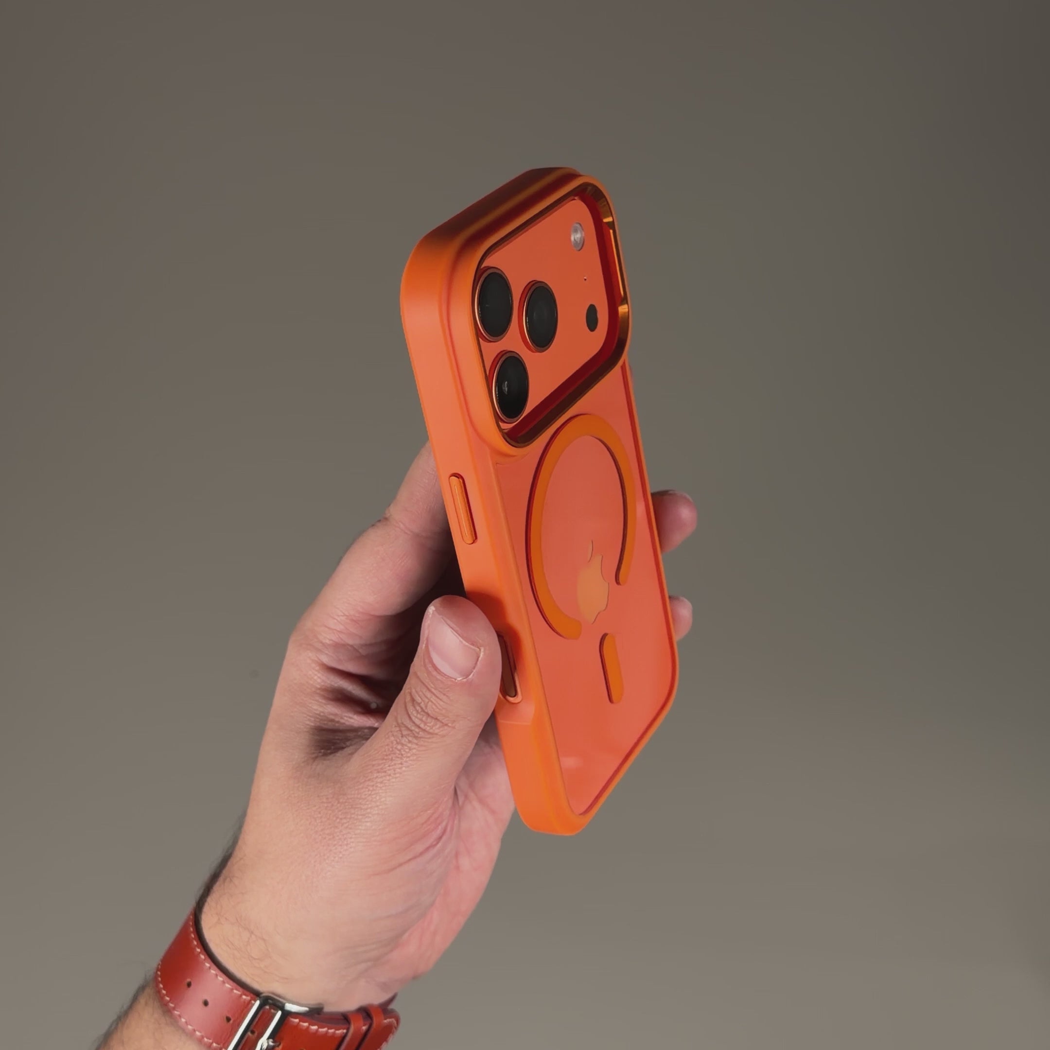 iPhone 17 Pro MAX QCAZE DUO - Cosmic ORANGE - Matching Skin + Case