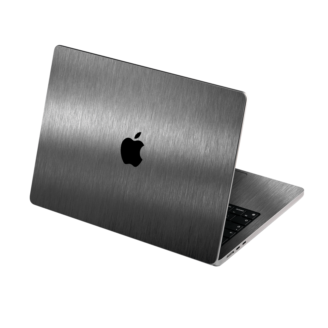 MacBook Air 15" (2023, M2) Brushed Metal Titanium Metallic Skin Wrap Sticker Decal Cover Protector by EasySkinz | EasySkinz.com