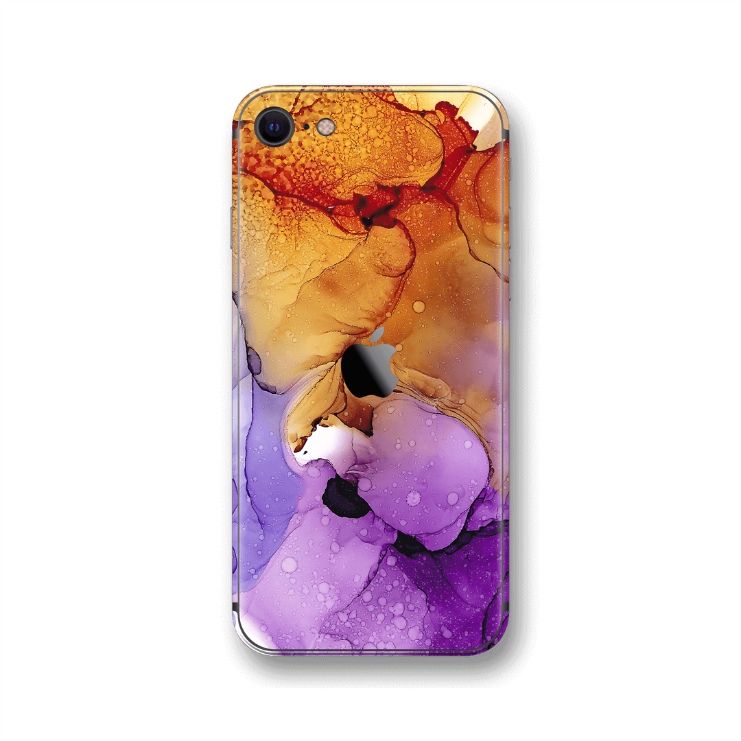 iPhone SE (2020) SIGNATURE AGATE GEODE Amber-Purple Skin, Wrap, Decal, Protector, Cover by EasySkinz | EasySkinz.com