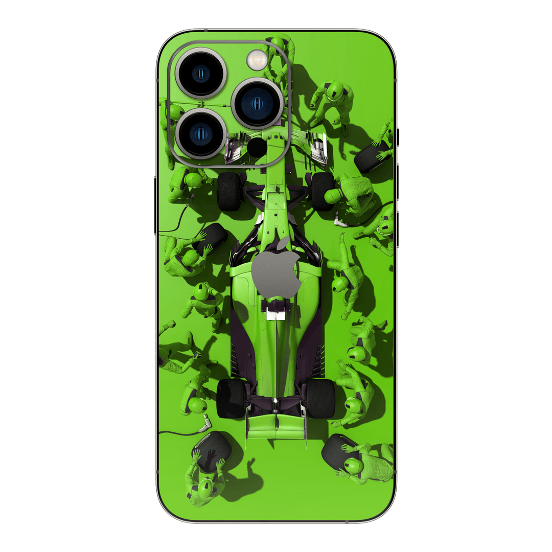 iPhone 13 Pro MAX SIGNATURE Electric Bolid Pit Stop Skin - Premium Protective Skin Wrap Sticker Decal Cover by QSKINZ | Qskinz.com