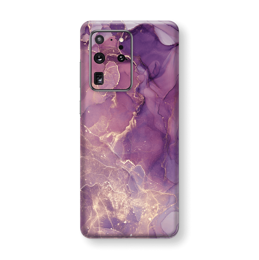 Samsung Galaxy S20 ULTRA SIGNATURE AGATE GEODE Purple-Gold Skin, Wrap, Decal, Protector, Cover by EasySkinz | EasySkinz.com
