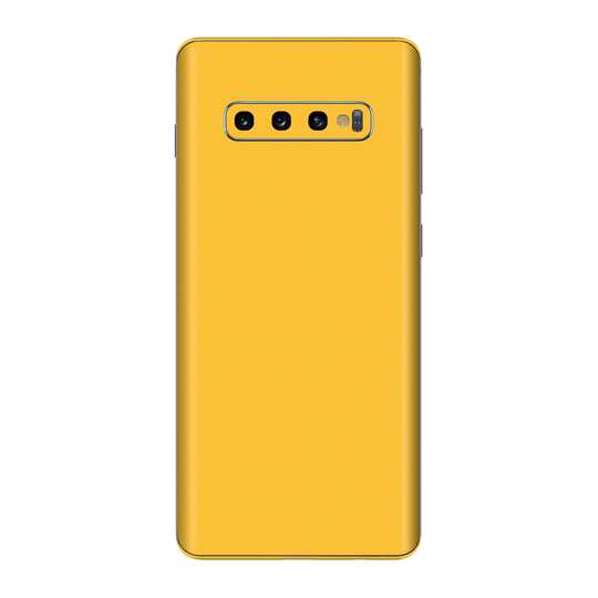 Samsung Galaxy S10+ PLUS Luxuria Tuscany Yellow Matt 3D Textured Skin Wrap Sticker Decal Cover Protector by EasySkinz | EasySkinz.com