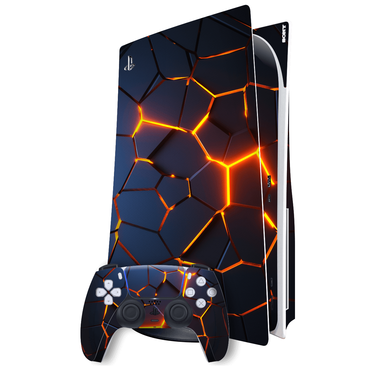 Playstation 5 (PS5) DISC Edition SIGNATURE THE CORE Skin Wrap Sticker Decal Cover Protector by EasySkinz | EasySkinz.com