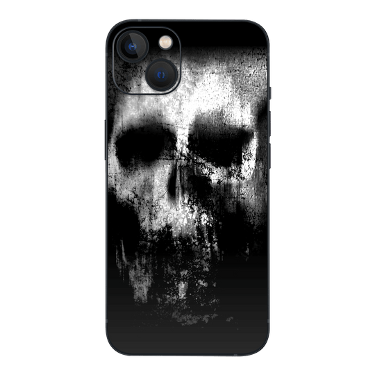 iPhone 14 Print Printed Custom SIGNATURE Horror Black & White SKULL Skin, Wrap, Decal, Protector, Cover by EasySkinz | EasySkinz.com