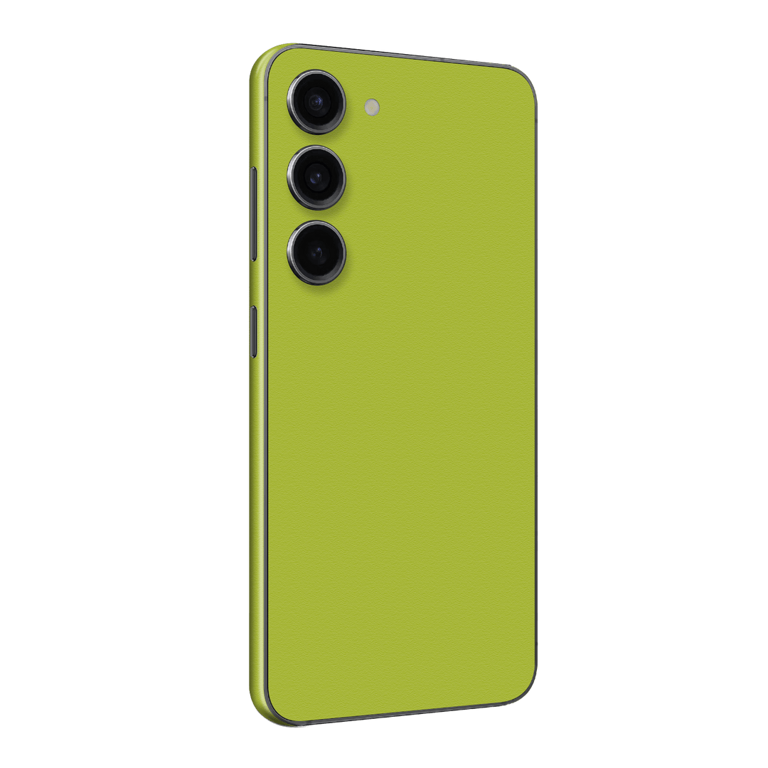 Samsung Galaxy S23 Luxuria Lime Green Matt 3D Textured Skin Wrap Sticker Decal Cover Protector by EasySkinz | EasySkinz.com