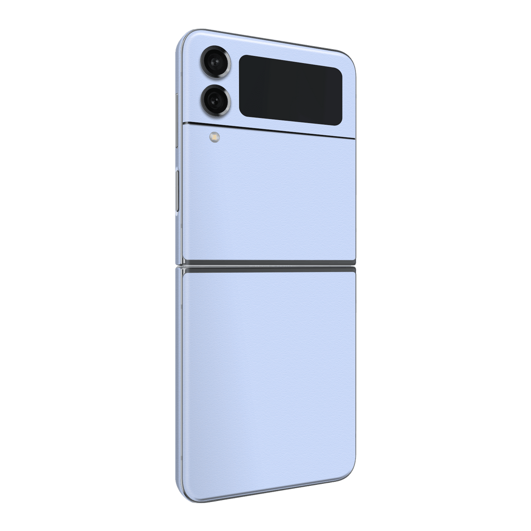 Samsung Galaxy Z Flip 4 (2022) Luxuria August Pastel Blue 3D Textured Skin Wrap Sticker Decal Cover Protector by EasySkinz | EasySkinz.com