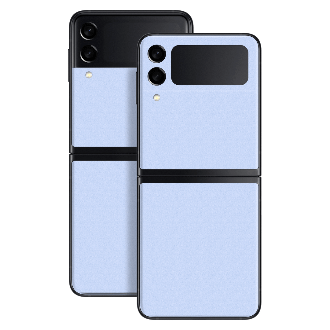 Samsung Galaxy Z Flip 3 Luxuria August Pastel Blue 3D Textured Skin Wrap Sticker Decal Cover Protector by EasySkinz | EasySkinz.com