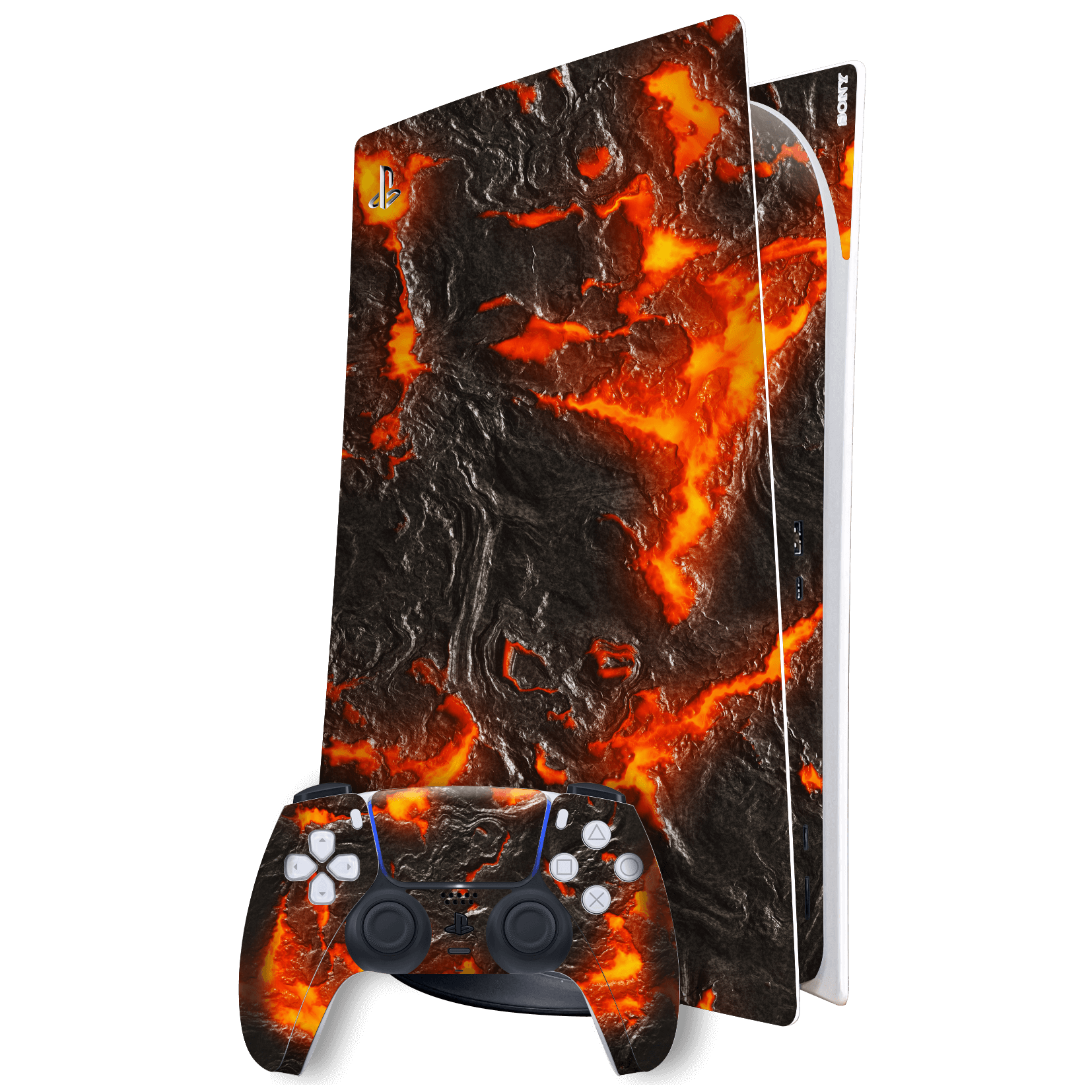 Playstation 5 (PS5) DIGITAL EDITION SIGNATURE MAGMA Skin, Wrap, Decal, Protector, Cover by EasySkinz | EasySkinz.com