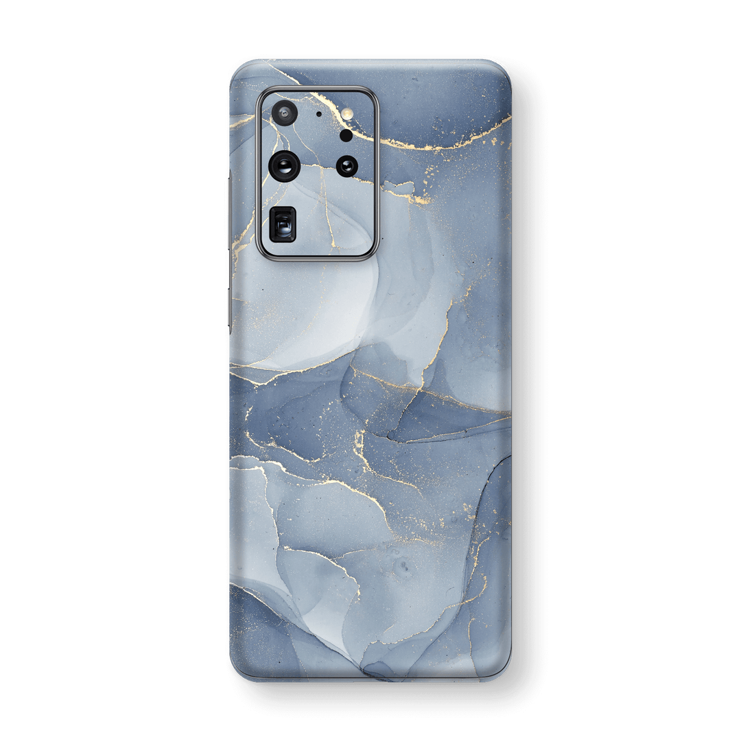 Samsung Galaxy S20 ULTRA SIGNATURE AGATE GEODE Steel Blue-Gold Skin, Wrap, Decal, Protector, Cover by EasySkinz | EasySkinz.com