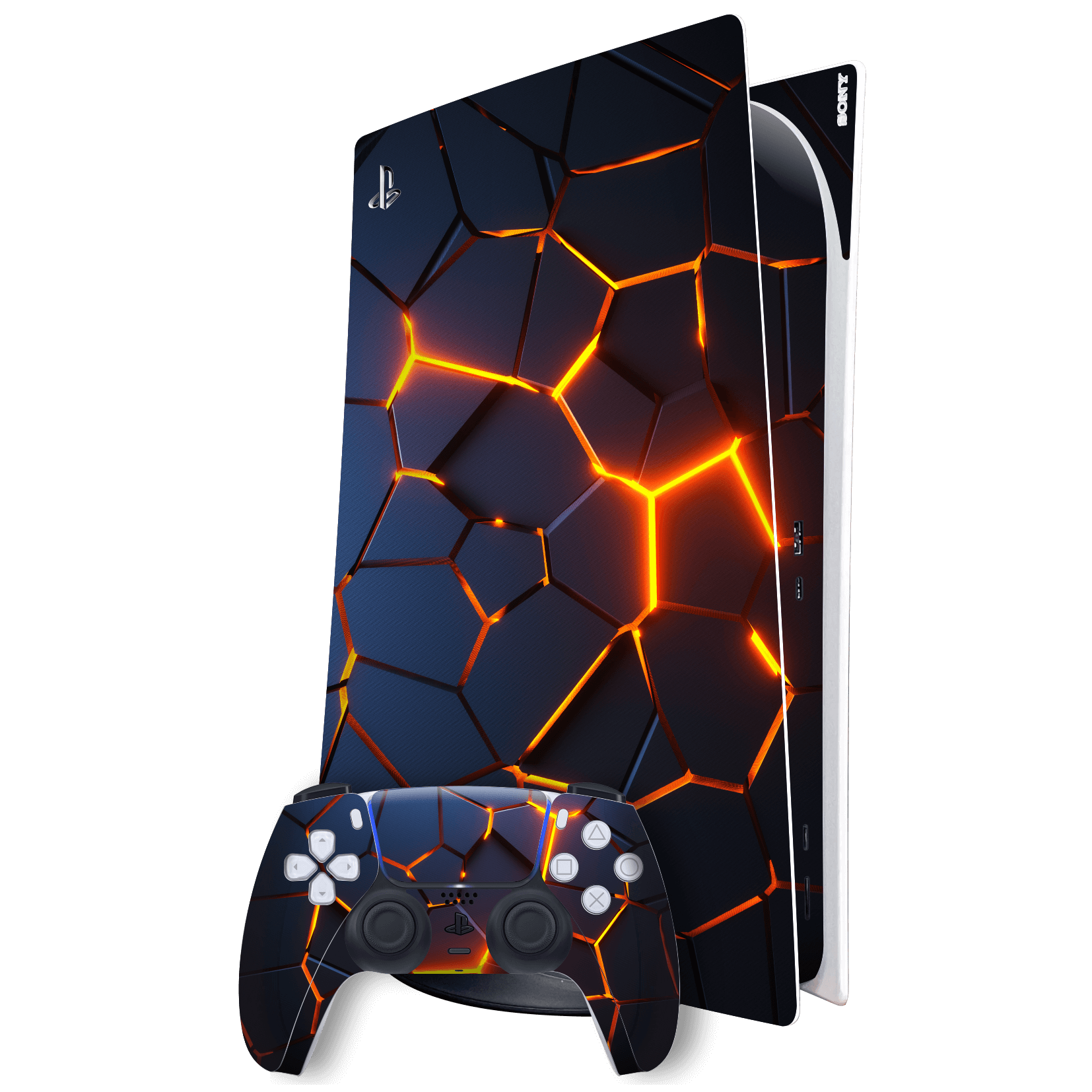 Playstation 5 (PS5) DIGITAL EDITION SIGNATURE THE CORE Skin, Wrap, Decal, Protector, Cover by EasySkinz | EasySkinz.com