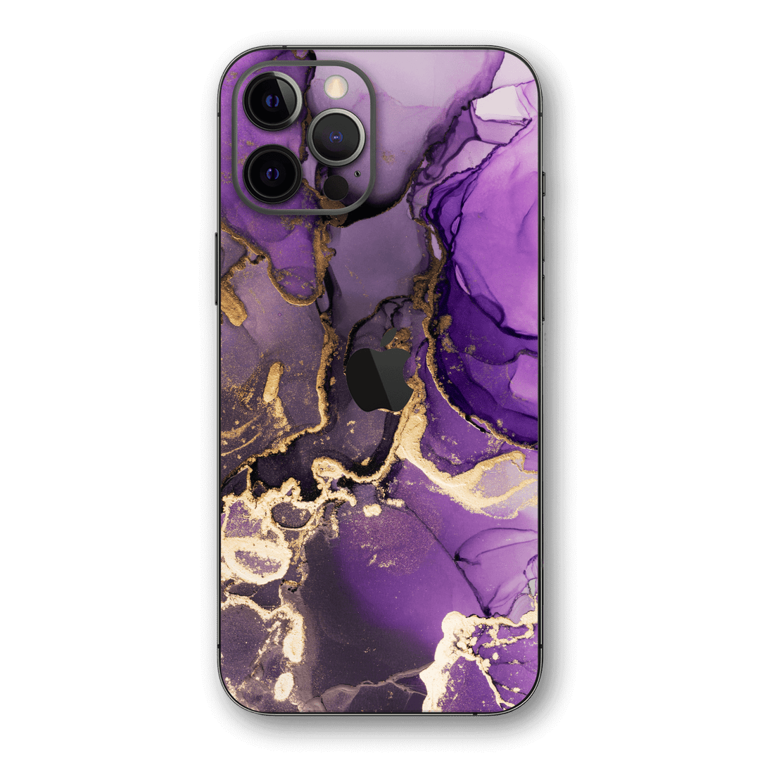 iPhone 12 PRO SIGNATURE AGATE GEODE Purple-Gold Skin - Premium Protective Skin Wrap Sticker Decal Cover by QSKINZ | Qskinz.com